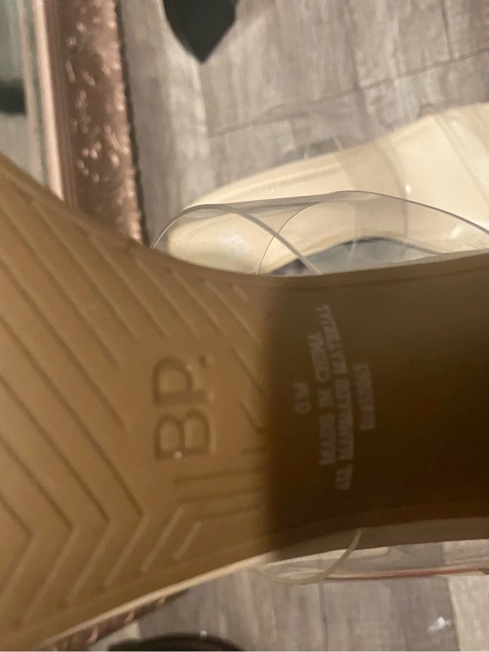 Nordstrom Clear-Strap Nude Block Heel Mule - Picture 5 of 6